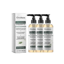 (3) 1-5x Collagen Lifting Body Oil - Moisturizing & Firming Massage Oil for Arms, Belly & Full Body - 100ml