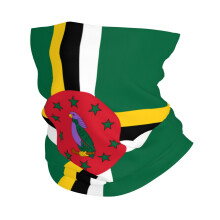 Dominica Flag Sports Headband Multifunctional Neck Gaiter Quick Dry Breathable Outdoor Cycling Face Cover