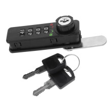 Cabinet Combination Lock with Key Access Control, Durable Metal Security Lock for Showcases and File Cabinets