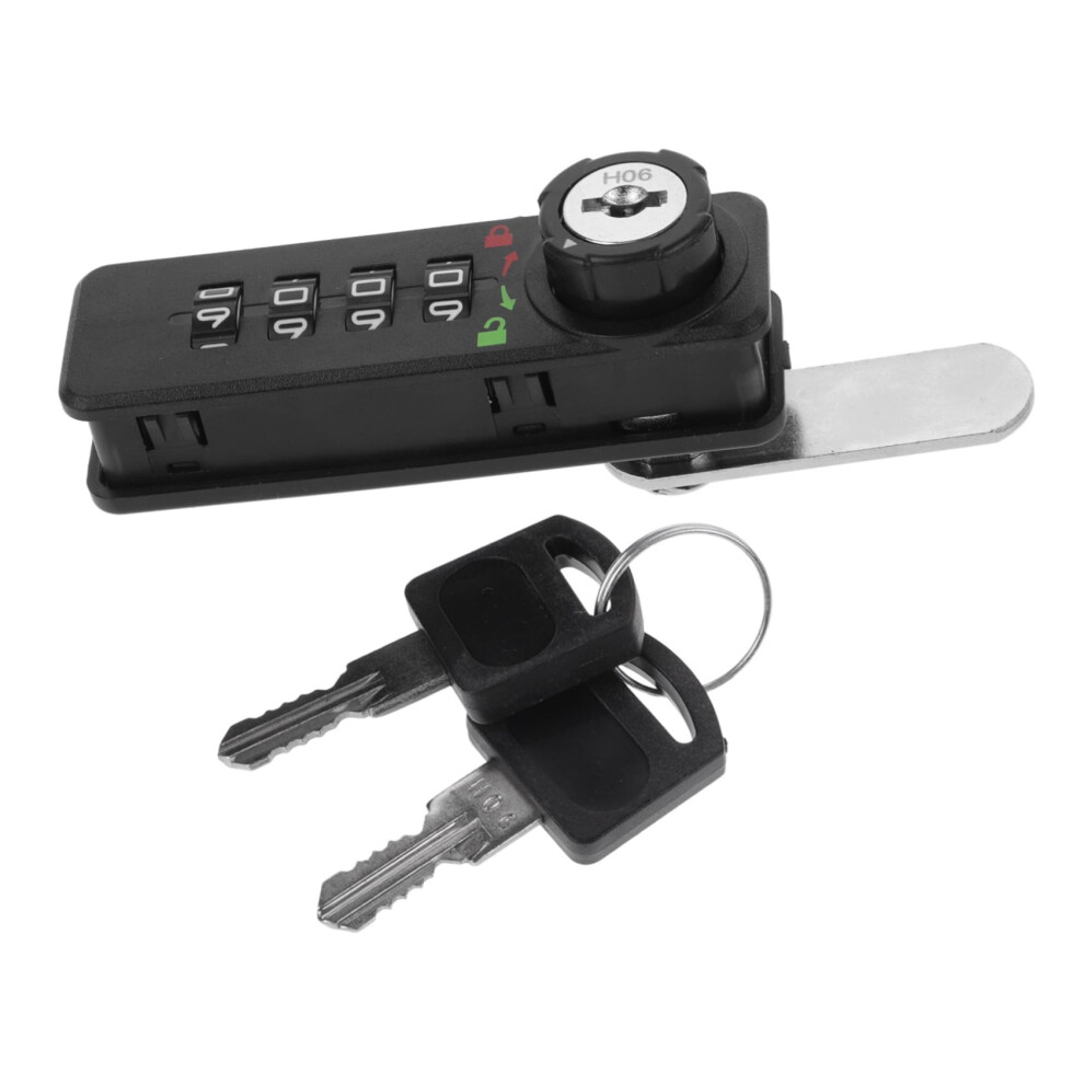 Cabinet Combination Lock With Key Access Control, Durable Metal Security Lock For Showcases And File Cabinets 9073542094388
