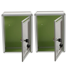 2 Pcs Metal Wall Mounted Locking Mailbox, Weatherproof Secure Mail Storage for Apartments and Homes