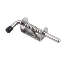 1 Pack Silver Stainless Steel Door Latch with Secure Snap Closure for Cabinet and Interior Door Security