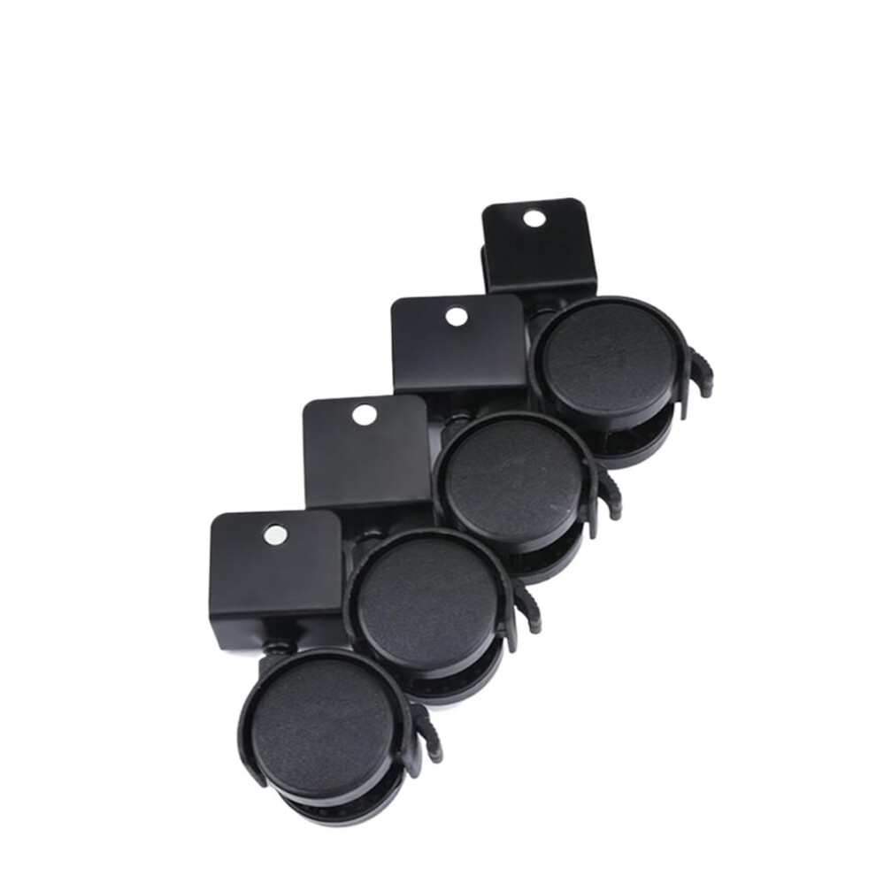 1.5 Inch Ushaped Furniture Caster Wheels With Brake, 4ÂPiece Set For Plywood Chairs, 360 Smooth Mobility 9330225425281