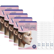(5Boxes) V-Face Lifting Invisible Adhesive Tape,v-face Lift Tape with Bands,neck Tape