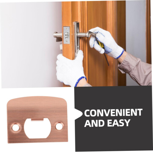 2pcs Door Strike Plate Kit for Wooden Doors, Secure Reinforcement and Smooth Locking Performance 2