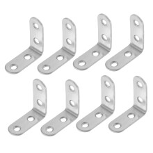 10Pcs Stainless Steel Corner Brackets L Shaped Heavy Duty 90 Degree Angle Braces for Wood Shelves and DIY