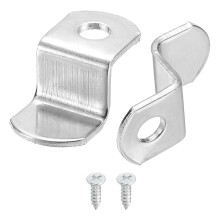 25 Pcs 3/8 Inch Canvas Offset Clips Z Shape Picture Frame Clips with Screws Rust‑Resistant Heavy Duty