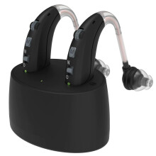 (Black) Rechargeable Bluetooth Hearing Aids for Seniors with Noise Canceling Hearing Amplifier for Adults