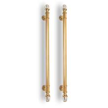 Gold Stainless Steel Door Pull Handle 80cm H Shape, Heavy‑Duty Fingerprint‑Resistant for Glass or Wooden Doors