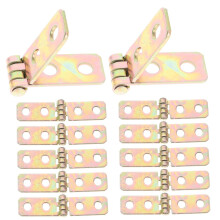 12pcs Cabinet Door Hinges Heavy Duty Metal Rustproof Detachable Folding Hinges for Wooden Boxes and Furniture