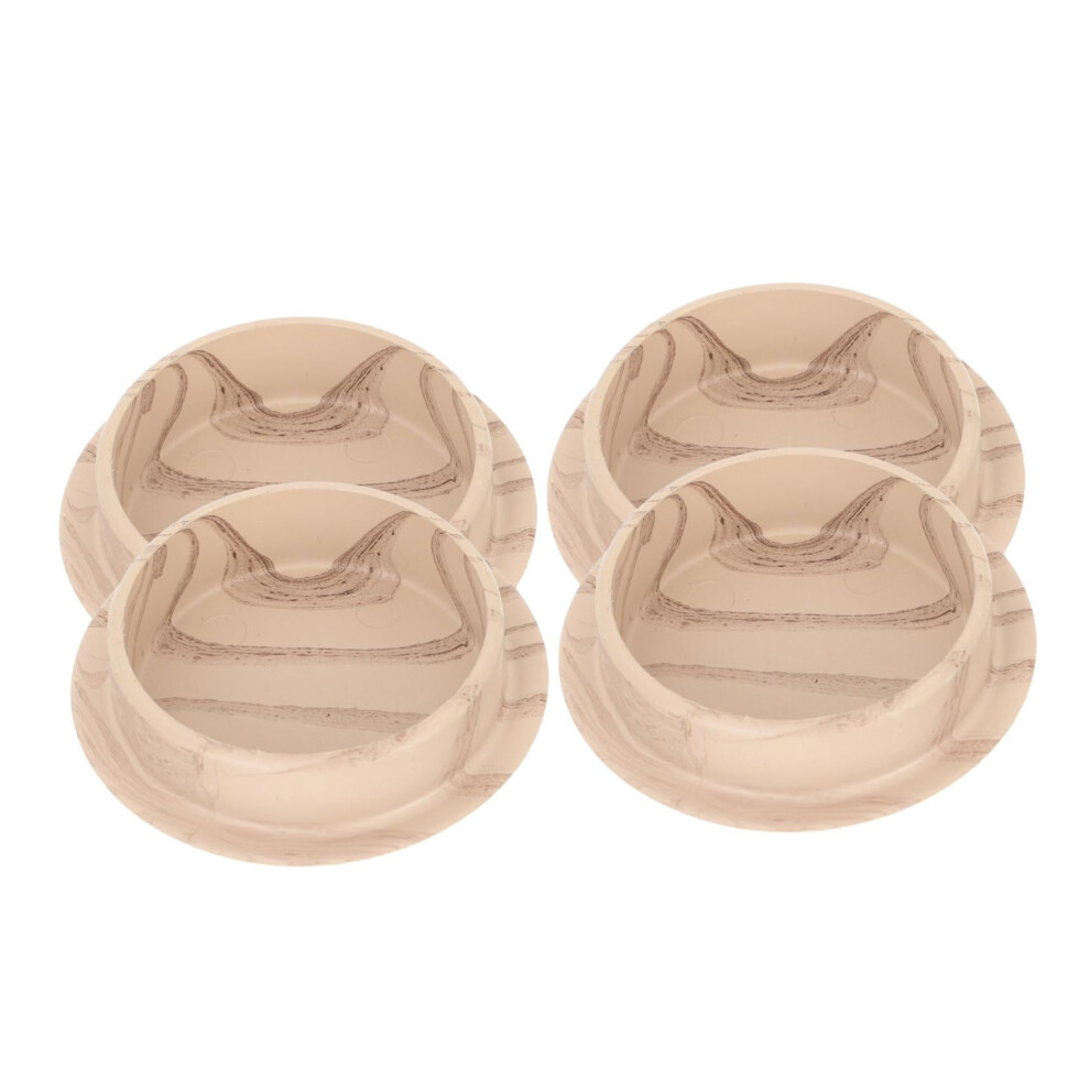 Furniture Caster Cups Non Slip Rubber Floor Protectors For Hardwood Floors Wood Grain 4Pcs 9771547946168