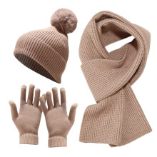 Herren Damen Kappe Outdoor Baseballkappe Hut Damen Handschuhe Strick Radsportsets Winddichte Herrenmütze Schal für Erwachsene Strick warm Sk