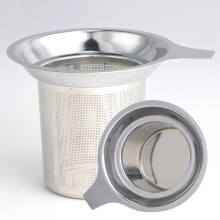 Cestello per il tè di grande capacità compatibile con Optimal Brewing, infusore per tè a maglia fine con coperchio in silicone riutilizzabil