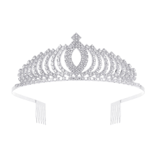 Tiara Ceannbhanda Coróin Rhinestone Lonrach Stílmhar do Mhná