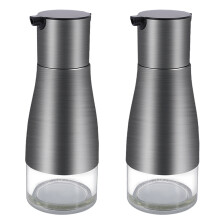 Praktischer Seifenspender fürs Kochen, 2 Stück, Edelstahl, Glas, Qualitätskontrolle, Kundenservice, geeignet für verschiedene Öle und Essige