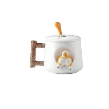 Perfekt presentmugg, perfekt för hundälskare, söt Shiba Inu 3D-design med livfull design, behållare för varma drycker, blyfri keramik, slät