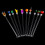 10 τεμάχια πολύχρωμα αναδευτήρες κοκτέιλ Swizzle Sticks διαφανή ακρυλικά για χυ 1