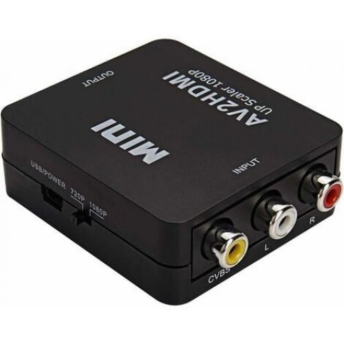 Προσαρμογέας 1080P Rca σε HDMI, Μετατροπέας Composite σε HDMI συμβατός με vintage συσκευές,