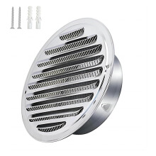 Okrągła kratka wentylacyjna ze stali nierdzewnej 150 mm, nasadka wylotu powietrza, okrągła kratka wylotu powietrza, okap dymowy z moskitie