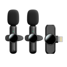 Bezprzewodowy mini mikrofon krawatowy z redukcją szumów, synchronizacja Crystal Voice w czasie rzeczywistym z iPhone'em i iPadem, idealny d