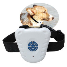 Collare per addestramento cani con telecomando wireless e tecnologia antiabbaio a ultrasuoni, per cani da 5 a 50 kg, cinturino in nylon rego