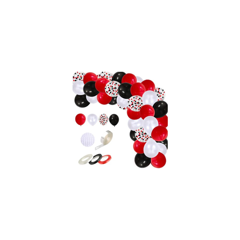 Party Decorations, High Standard Quality Latex Balloons Confetti Balloons Compatible With Memorable Celebrations Red/Black/White 3564946409855
