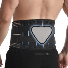 Malha macia e respirável para conforto refrescante, massagem lombar profunda para aliviar os músculos, alívio da dor nas costas com tiras de