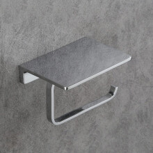 Luxury Chrome Toilet Paper Holder Solid Brass Wall Mounted for Bathroom, Modern SpaceSaving Design
