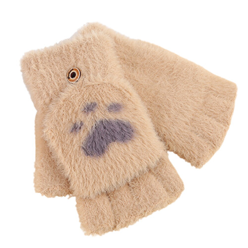 Varme vinterhandsker med halv finger