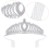 Elegante tiara da donna con corona scintillante e strass. 3