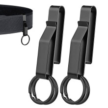 2 stuks robuuste sleutelriem met 4 metalen sleutelringen, tactische sleutel, roestvrijstalen sleutelhangers voor heren, geschikt voor politi