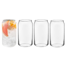 Incluye posavasos de corcho, vaso de cerveza con forma de lata, cristalería duradera para uso en bares y restaurantes.