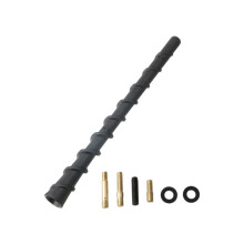 Antenna a spirale nera per camion, auto, SUV - 7" universale, radio AM/FM, esterno in gomma, base in rame metallico, interno in acciaio inos