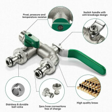 Rubinetto da esterno di alta qualità, realizzato con materiali pregiati e progettato per durare nel tempo. Il doppio rubinetto da giardino g