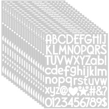 1500Pcs White 1 Inch Vinyl Letter Stickers Self Adhesive Waterproof Alphabet Pack for Crafts and Labeling