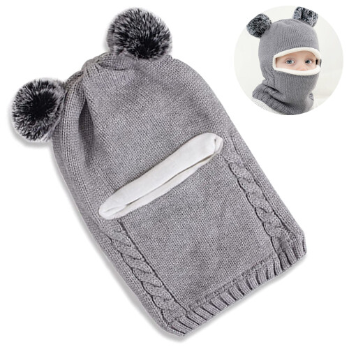 Set cappello e sciarpa invernale per neonati, unisex, unisex, per bambini e ragazzi.