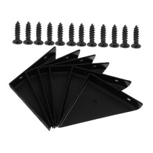6 Sets Heavy Duty Corner Brackets Steel Angle Braces Triple Sided Support for Furniture and Shelves
