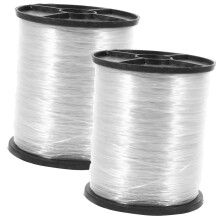 2 Rolls Invisible Hanging Wire Clear Fishing Line Near Invisible Finish for Picture Frames and Christmas Decorations