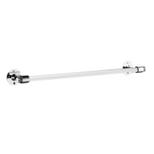 Clear Acrylic Towel Bar with Brass Base, Wall Mounted Towel Rack for Bathroom, 60cm Silver