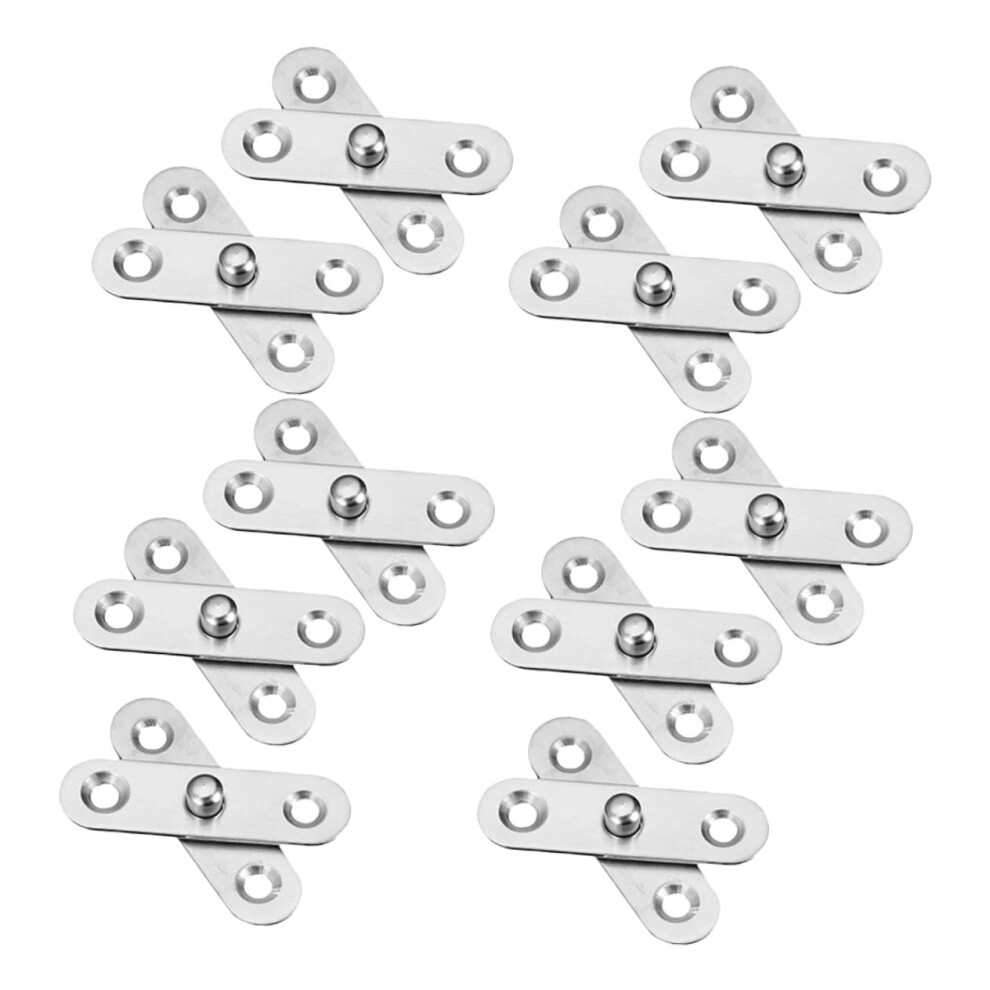 10Pcs Hidden Door Hinges Stainless Steel Concealed Mounting SelfâClosing Quiet Pivot For Doors And Bookcases 9073542095347