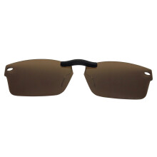 Polarized ClipOn Sunglasses for RayBan RB5206 54x18 Brown, UV Protection and Scratch Resistant Lenses