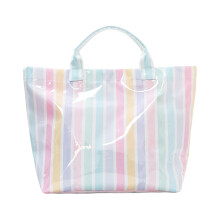 Trendy PVC Bag With Reinforced Handles Easy To Clean-rainbow