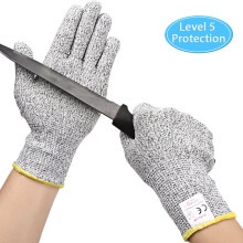 Cut Resistant Gloves Level 5 Protection Food Grade Kitchen Safety Gloves for Cutting Slicing Yard Work Medium