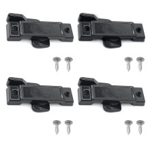 Iron Sliding Window Sash Lock 7.1 cm Black Replacement Set with Screws for Enhanced Home Security