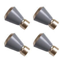 Modern Curtain Rod Finials Set of 4, Durable Metal Decorative End Caps for Home and Office