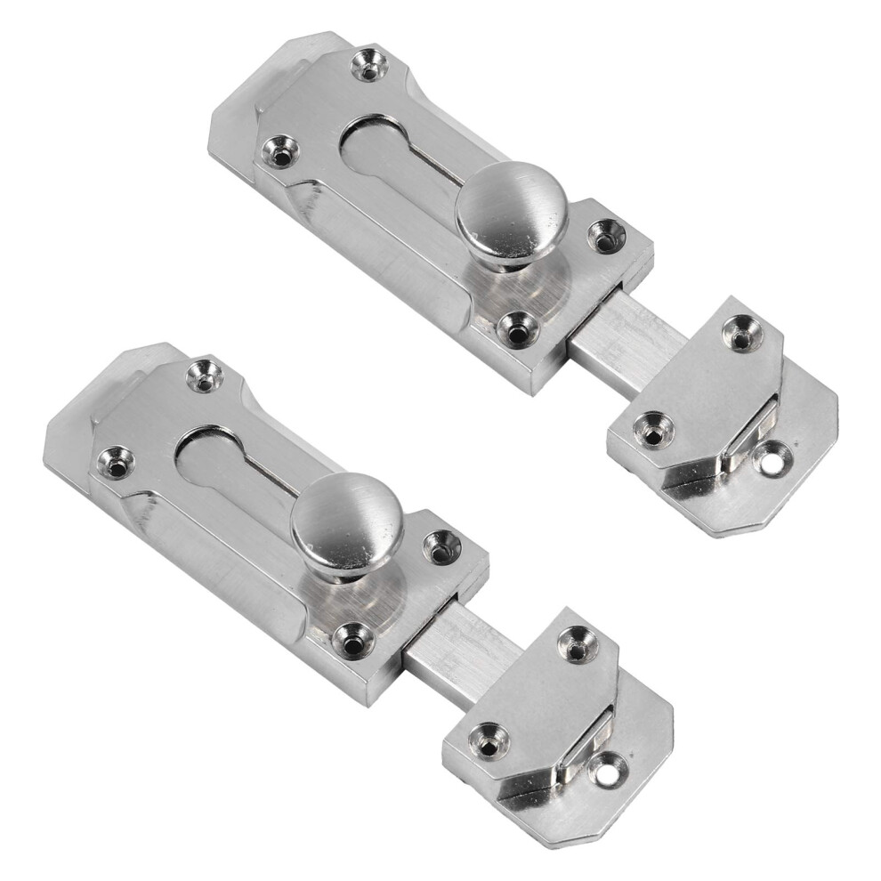 2Pcs Zinc Alloy Door Bolt Lock Set, Lockable Sliding Barrel Latch For Heavy Duty Door Security 9330225426325
