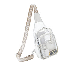 Fashion Transparent Chest Bag Spacious Crossbody Bag-White