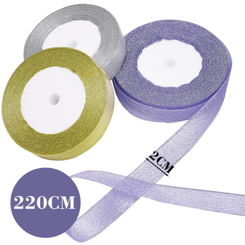 Glitter Ribbon Rolls for Gift Wrapping and Decorations 1