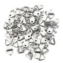 Picture Hanging Hooks with Nails 50pcs Metal Picture Hanging Kit for Wall Mounting Easy Installation Silver