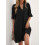 Abito a camicia da donna con scollo a V e volant, semplice abito estivo casual 4